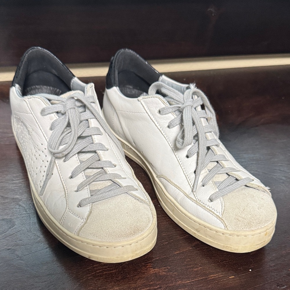 P448 White and Gray Women's Sneakers